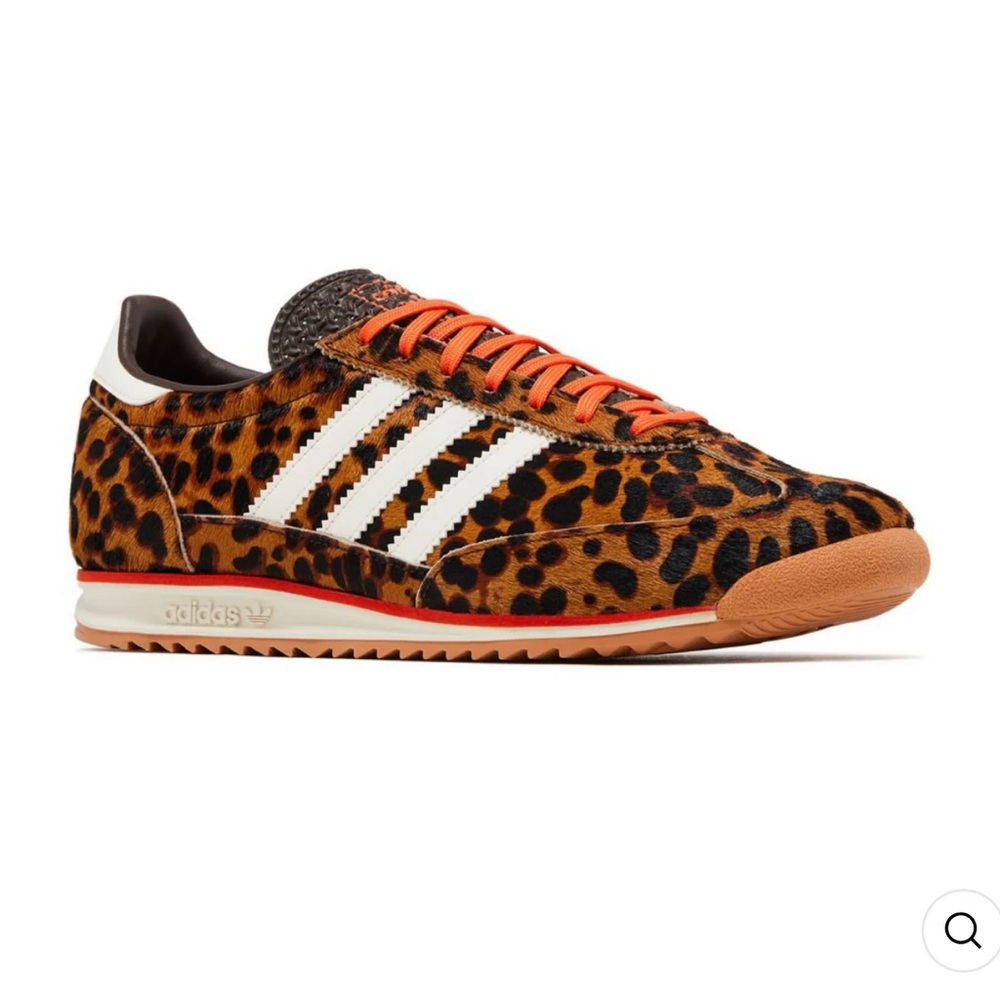 Adidas SL 72 Women's US 9 Leopard Print Sneakers - Orange, Black, and White
